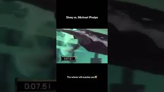 Shaq vs Michael Phelps who will win shorts olympics swimming trending suprise [upl. by Sabir]