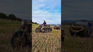 Halftrack motorcycle SdKfz 2 NSU Kettenkrad ride [upl. by Enairda]