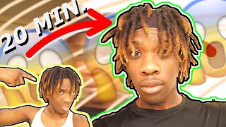 how to RETWIST dreads YOURSELF in 20 minutes Braid Method [upl. by Acemaj212]