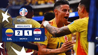 COLOMBIA 21 PARAGUAY  HIGHLIGHTS  CONMEBOL COPA AMÉRICA USA 2024™️ [upl. by Sirovat854]