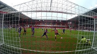 GoalCam Daniel Laffertys winning goal vs Charlton [upl. by Euqinehs129]