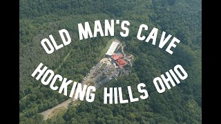 Hocking Hills State Park Old Mans Cave Logan Ohio September 11 2023 aerial view in 4k [upl. by Coletta]