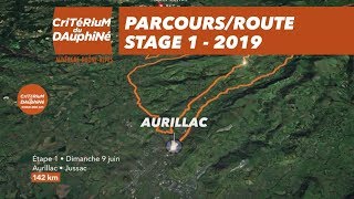 Parcours  Étape 1  Critérium du Dauphiné 2019 [upl. by Barnebas]