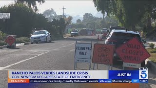 Gov Newsom proclaims state of emergency in Rancho Palos Verdes [upl. by Auof]