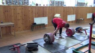 Klokov Dmitry  DEAD LIFT 255 kg in Famous Gym 2072013 [upl. by Vinni855]