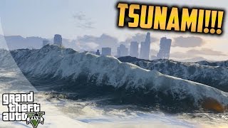 GTA 5 ONLINE 126  NUEVO SUPER TSUNAMI EN LOS SANTOS IMPRESIONANTE GTA 5 MODS [upl. by Myrle4]