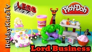 PLAYDOH Cupcake for LORD BUSINESS HobbyKidsTV [upl. by Wj]