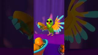 Mai Tota Hare Rang Ka मैं तोता shorts talkingparrot hindirhymes colorfulparrots shortvideos [upl. by Ovatsug]