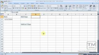 Add or Subtract Days from a Date in Excel [upl. by Karena214]