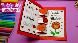 BONITA TARJETA 3D PARA MAMÁ tarjetas para el dia de la Madre❤ [upl. by Eleonore]