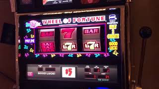 Max Bet Game Play on the 5 Wheel of Fortune Slot Machine [upl. by Folsom559]