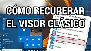 Cómo recuperar el visualizador de fotos clásico en Windows 10 wwwinformaticovitoriacom [upl. by Jasun]