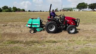 Industrial grade mini round baler from Small Farm Innovations [upl. by Amapuna]