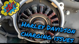 How to check and replace your HARLEY DAVIDSON stator Charging system issues [upl. by Frendel]