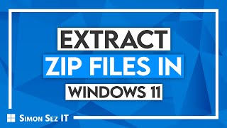 How to Extract Zip Files in Windows 11 [upl. by Leesa]