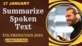 PTE Summarize Spoken Text  January 2024 Tips and Template [upl. by Lehctim458]