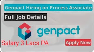 GENPACT HIRING PROCESS ASSOCIATE CUSTOMER SERVICE ANY GRADUATION FRESHERS SALARY 25000 [upl. by Noellyn]