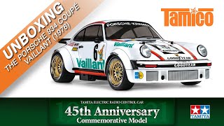 Tamico Unboxing Tamiya 47477 Porsche 934 Vaillant 45 Jahre Tamiya RC TA02SW [upl. by Nahtannhoj910]