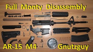 AR15 M4 Full Monty disassembly amp field stripping for cleaning AR15 [upl. by Artied]