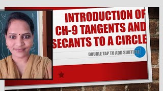 10th class maths ch9 Tangents and secant to a circle [upl. by Uokes811]