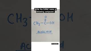 Iupac name of acetic acid l formula and structure of acetic acid l chemistry l [upl. by Daht]