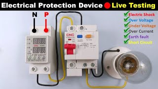 Voltage Monitoring Relay and RCBO 🔴 Live protection Testing and Connection TheElectricalGuy​ [upl. by Batchelor726]