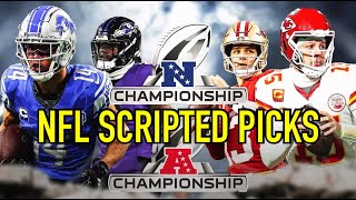 NFL Conference Championship Scripted Picks [upl. by Sackville]