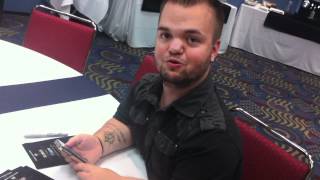 Hornswoggle makes a big announcement at WrestleMania Axxess [upl. by Ainez217]