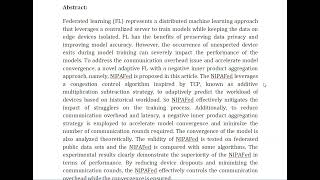 Adaptive Federated Learning With Negative Inner Product Aggregation [upl. by Nonez]