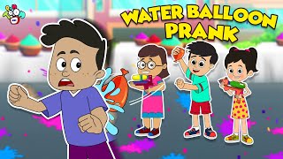 Water Balloon Prank  Holi 2024  Kids Stories  English Cartoon Stories  PunToon Kids [upl. by Anihcak939]