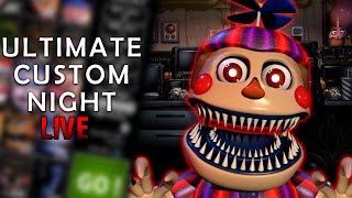 Playing FNAF Ultimate Custom Night  Live [upl. by Aileduab403]