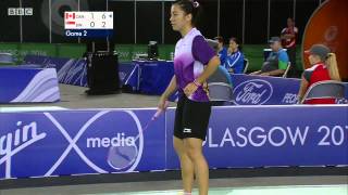 WS R16  Michelle LI vs LIANG Xiaoyu  2014 Commonwealth Games badminton [upl. by Tiedeman]