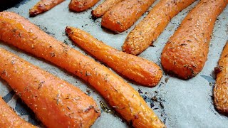 Carottes rôties au four aux épices 🥕 VEGAN🌿 [upl. by Ahsuat]