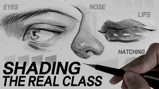 REAL CLASS SHADING HATCHING  EYES NOSE LIPS [upl. by Chandal]