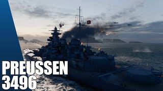 World of Warships  Preussen 3496 [upl. by Natloz]