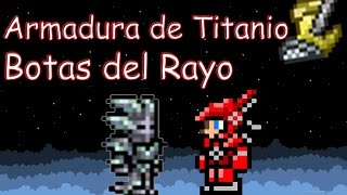 Guia terraria hard mode ep 7  Armadura de titanioadamantita y botas del rayo [upl. by Walker]