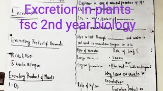 ch  15 Excretion in plants easily Explained by dam  Ahsan bio walaDr Ahsan Majeed Urdu Hindi lec [upl. by Zarah934]