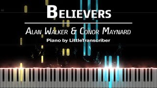 Alan Walker amp Conor Maynard  Believers Piano Cover Tutorial by LittleTranscriber [upl. by Haggerty]