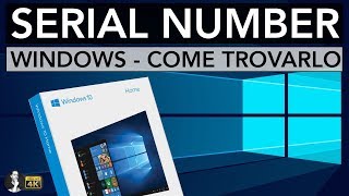 COME TROVARE IL CODICE LICENZA DI WINDOWS  LICENSE  PRODUCT KEY [upl. by Eivla]