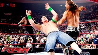 John Cena amp The Undertaker vs DGeneration X vs JeriShow Raw November 16 2009 [upl. by Nauqaj]