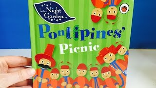 LEARNING TO READ In The Night Garden PONTIPINES PICNIC Board Book for Toddlers [upl. by Tekcirc454]