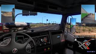 American Truck Simulator with FaceTrackNoIR and steering wheel [upl. by Annice645]