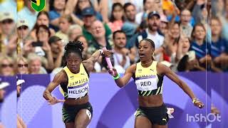 No 4100 Relay Final for Jamaica 🇯🇲🇯🇲 for the men but the women Advance 🇯🇲🇯🇲 [upl. by Yluj]