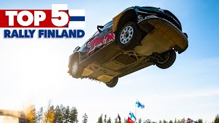 Flying Cars Top 5 Moments From Rally Finland  WRC 2021 [upl. by Mcclimans]