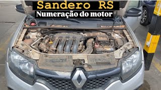 Número do motor e chassi do Sandero RS 20162017 [upl. by Aubreir]