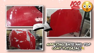 PAANO MAG APPLY NG BASE COAT AT TOPCOAT Guide and Tips procedureanzahl paint [upl. by Longan]