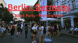 Berlin Germany  Block Party  Morning after  4K Walking Tour [upl. by Tullius]