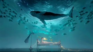 Whale Sounds Deep Underwater amp Ocean Piano Relaxation Sleep Music [upl. by Nino992]