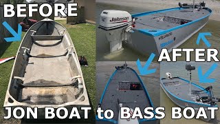 My Custom 14ft Jon Boat to Bass Boat Conversion INSANE TRANSFORMATION [upl. by Mccarthy]