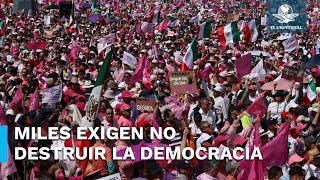 En un Zócalo sin Bandera la Marea Rosa toma otra vez la plaza y las calles [upl. by Esch]